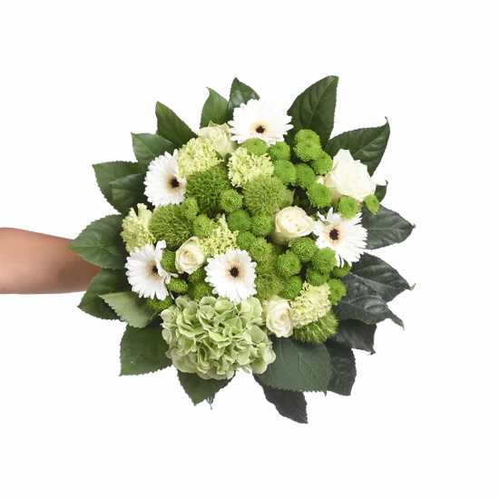 Bouquet d'Adieu Sympathie Blanc