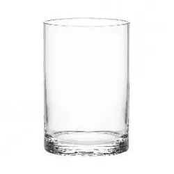 Vase en verre cylindre transparent