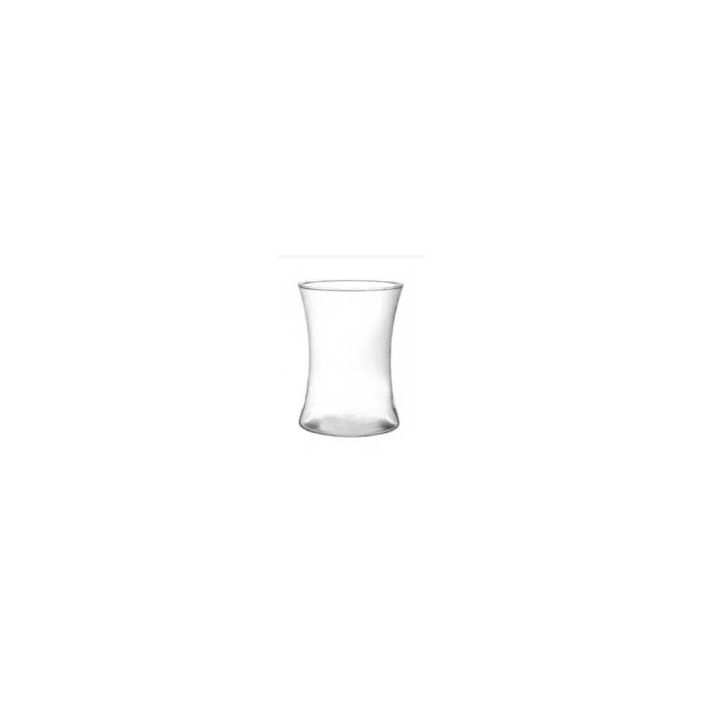 Vase en verre trapèze transparent